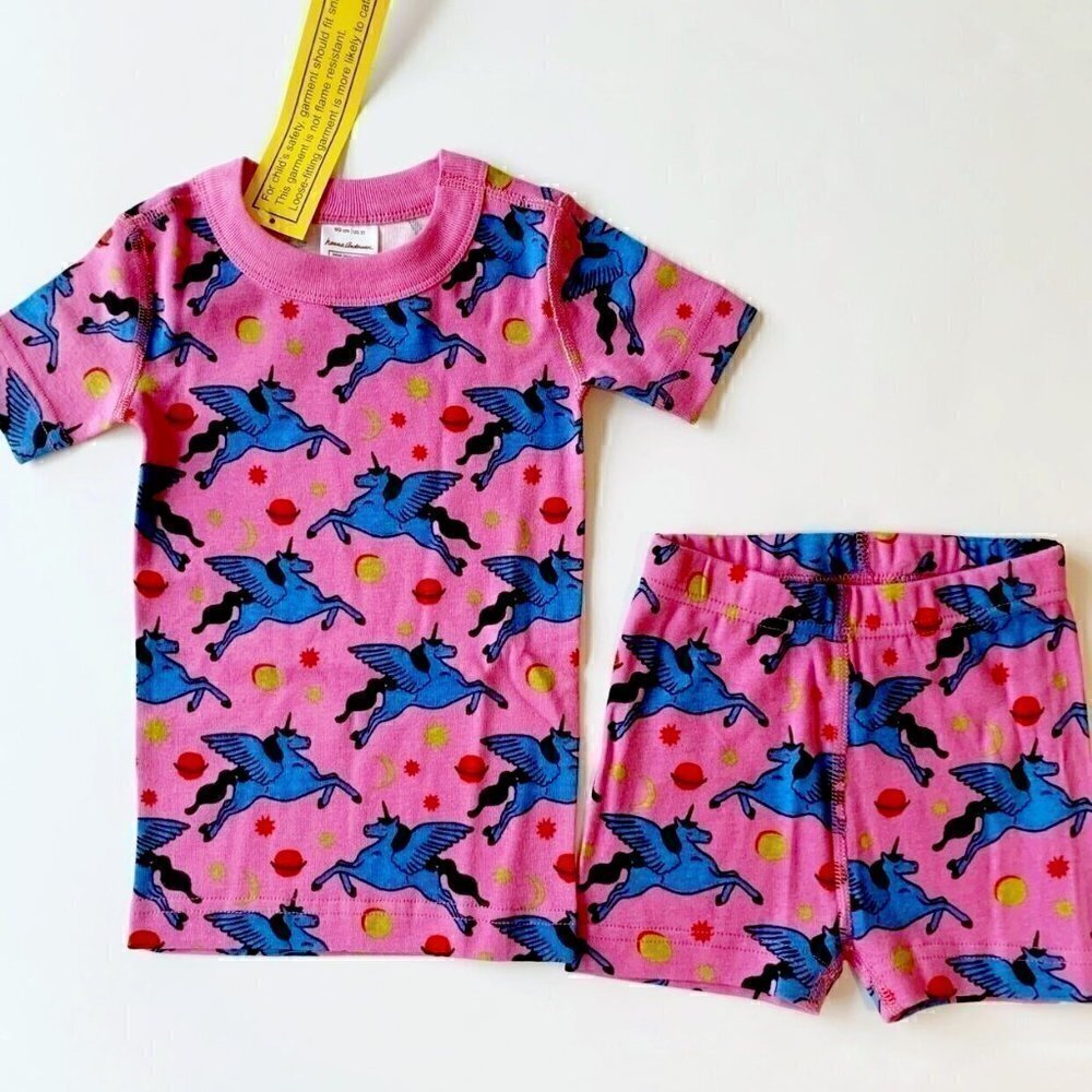 NWT Hanna Andersson Girls Short John Pajama 3T 3 Years
